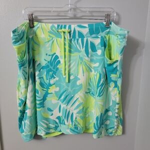 Chico's Blue and Green Tropical Skort Size 3